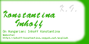 konstantina inhoff business card